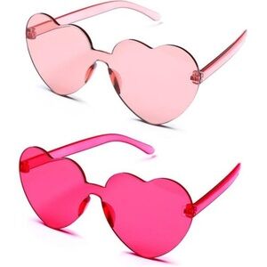 2 Pack Sunglasses for Women - Trendy Rimless Glasses, for Women & Men Party Out